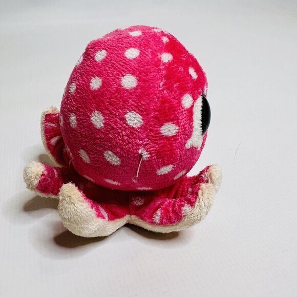Ty Beanie Boos Ollie Pink Octopus Big Glitter Eyes Plush Stuffed Toy 6" - Picture 2 of 11
